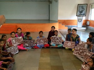 Their Warli Painting at ma Niketan.